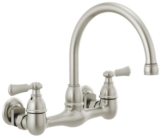 Peerless Elmhurst® Stainless 2-Handle Wall Mount Kitchen Faucet -0