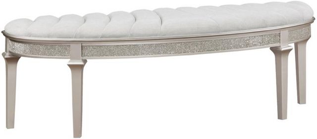 Coaster® Evangeline Ivory/Silver Oak Bench