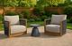 New Classic® Home Furnishings Veranda Beige/Black/Natural Fabric/Wooden Outdoor Swivel Chair-1
