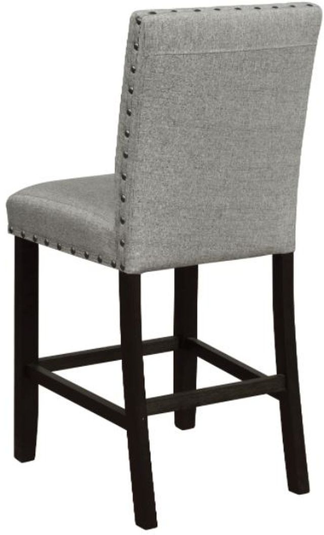 Coaster® Kentfield 2-Piece Grey/Antique Noir Solid Back Counter Stools-1