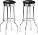 Coaster® Theodore 2-Piece Black/Chrome Soda Fountain Bar Stools-0