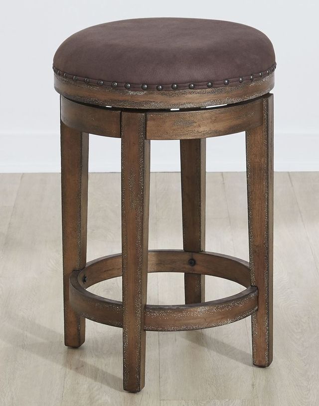 Liberty Furniture Aspen Skies Weathered Brown Swivel Bar Stool-3