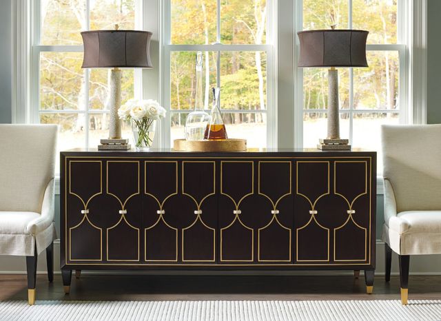 Lexington Home Carlyle Park Avenue Dark Brown/Gold Buffet-1