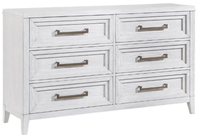 Coaster® Marielle 4-Piece Distressed White Eastern King Panel Bedroom Set-2
