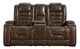 Signature Design by Ashley® Game Zone Bark Power Reclining Loveseat with Console-1