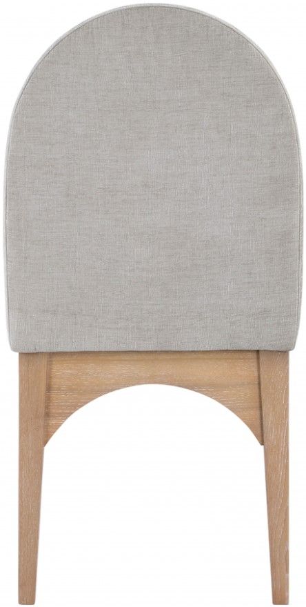 Meridian Furniture Waldorf Gray/Natural Chenille Upholstered Dining Chair-3