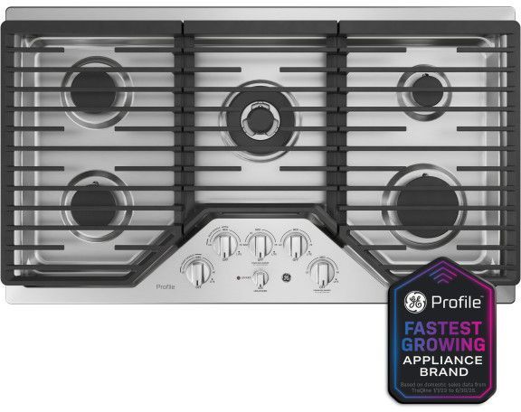 GE Profile™ 36" Stainless Steel Gas Cooktop-3