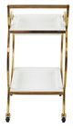 A & B Home Quentin Gold/Ivory Bar Cart-1