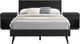 Armen Living Petra 3-Piece Black King Panel Bedroom Set-0