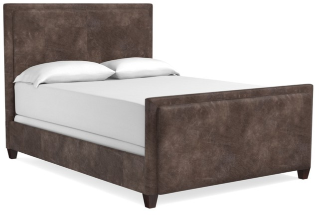Bassett® Furniture Custom Upholstered Beds Manhattan Leather Bed-0