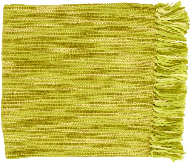 Surya Teegan 55"x78" Lime Throw Blanket-1