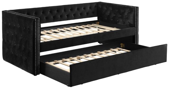 Crown Mark Trina Black Upholstered Daybed-4