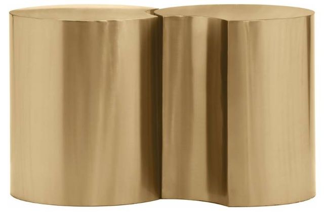 Meridian Furniture Dimple 2-Piece Gold 20" Modular Nesting End Table Set-0