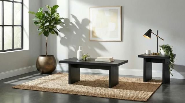 Coaster® Decker 2-Piece Black Occasional Table Set-1