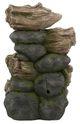 A & B Home Brown 5-Tier Outdoor Decorative Wood Inspired Water Fountain-3