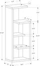 Monarch Specialties Inc. Dark Taupe Accent Display Unit-3
