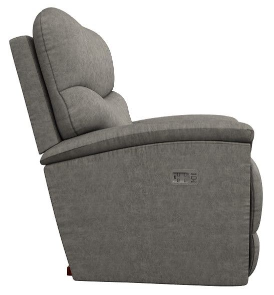 La-Z-Boy® Trouper Charcoal Power Rocking Recliner with Headrest and Lumbar-2