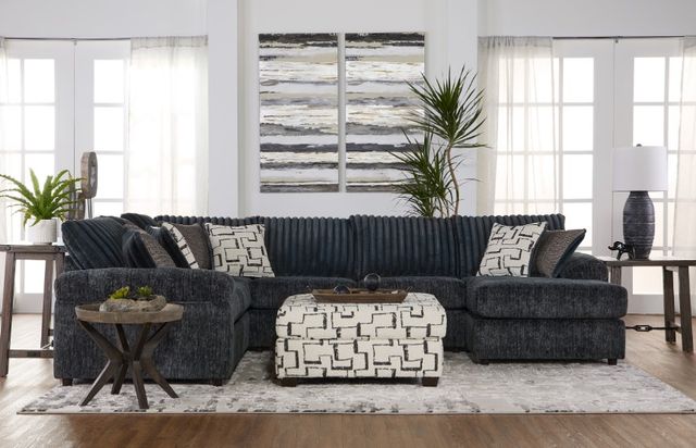 Hughes Furniture® 19950 3-Piece Galactic Charcoal U-Shape Sectional-1