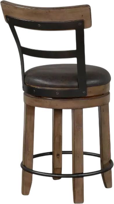 Sunny Designs™ Doe Valley Buckskin 24" Fullback Swivel Stool-3