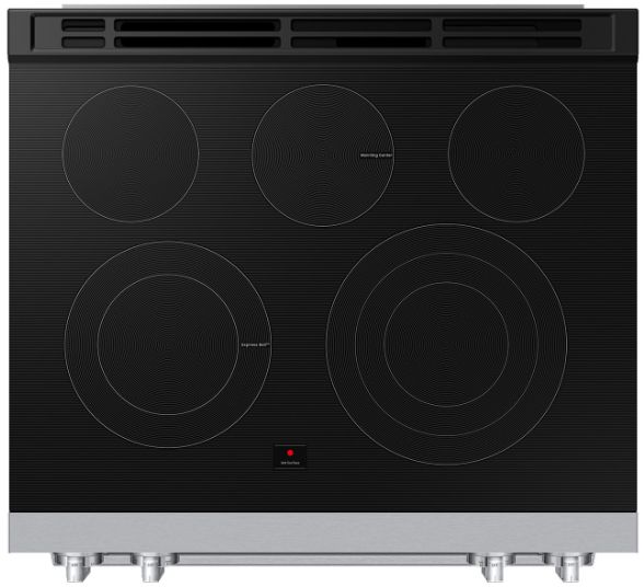 Samsung Bespoke 30" Fingerprint Resistant Stainless Steel Smart Slide-in Electric Range with Flex Duo™ Oven-5
