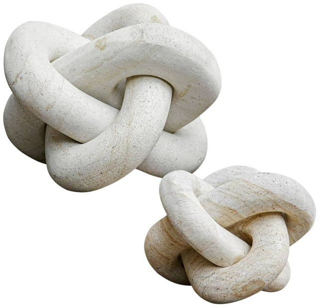 Uttermost® Limestone Link 2-Piece Beige Outdoor Sculpture Set