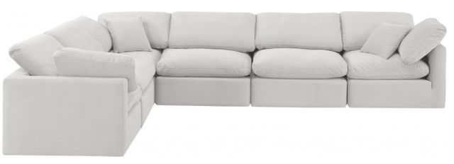 Meridian Furniture Indulge 6-Piece Cream Modular Sectional-1