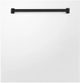 Zline Autograph Edition 24" White Matte Dishwasher Panel with Matte Black Handle-0