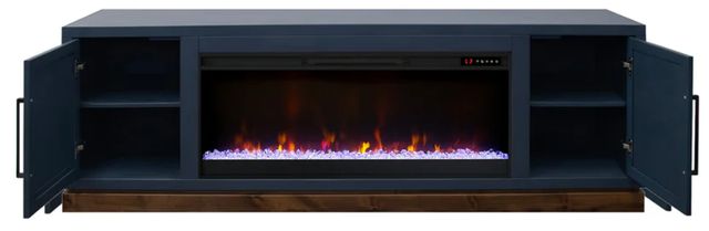 Legends Home Nora Blue Denim/Whiskey 81" Fireplace TV Console-3