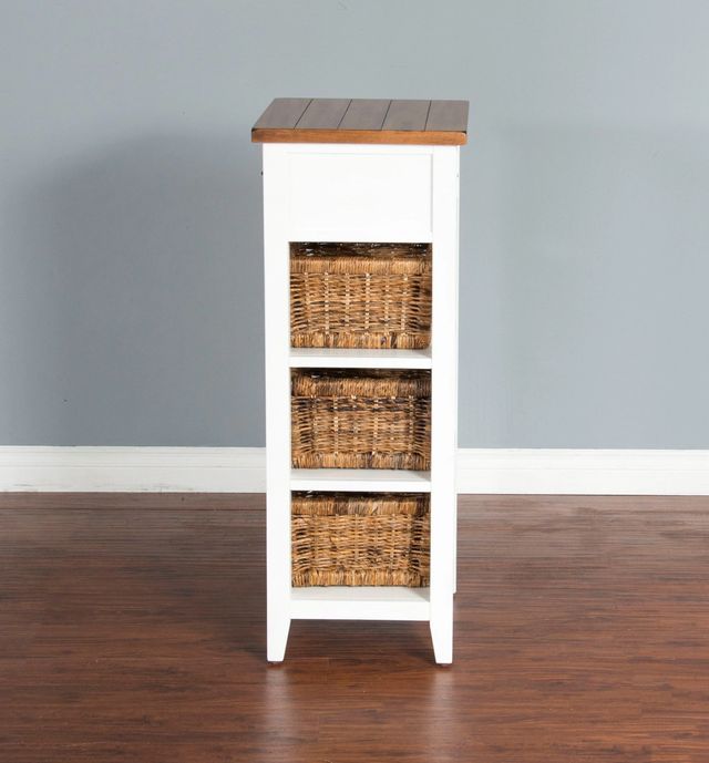 Sunny Designs™ Accents Natural/White Storage Rack with Baskets-1