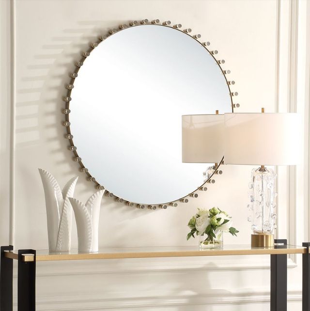 Uttermost® Avelyne Brass Round Mirror-2
