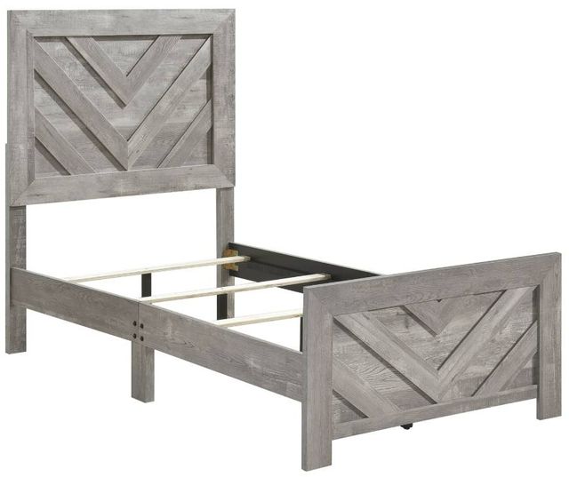 Homelegance® Corbin Gray Twin Panel Bed-3