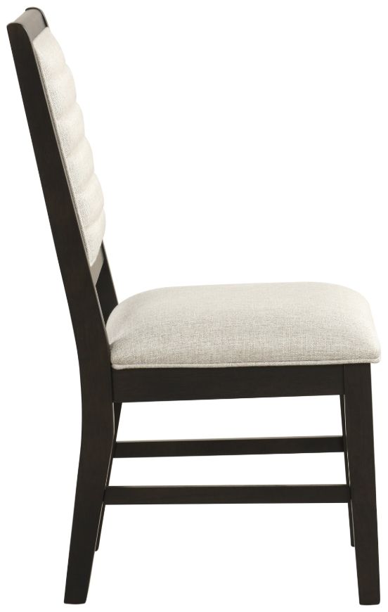 New Classic® Home Furnishings Plateau Beige/Rustic Espresso Dining Side Chair-3