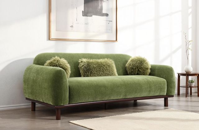 Furniture of America® Mellone Olive Green Sofa-1