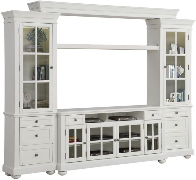 Parker House® Cape Cod 4-Piece Vintage White 63" Entertainment Wall-0