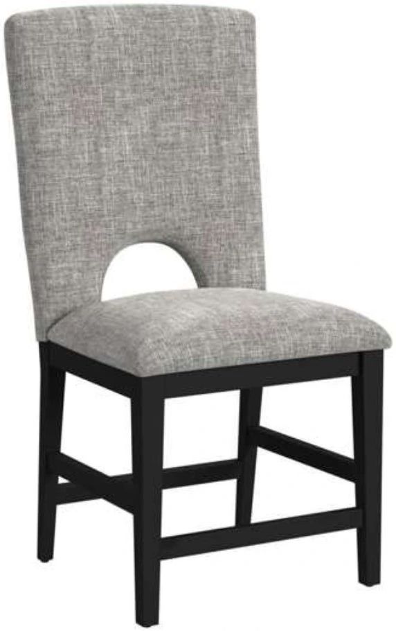 Elements International Oregon Black/Gray Counter Side Chair-0