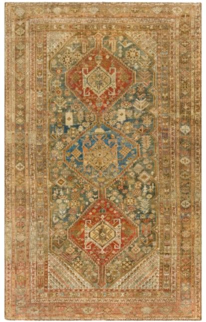 Surya Antique One of a Kind Camel 5'x10' Area Rug-0