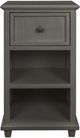StyleCraft Vintage Gray 1-Drawer Side Table with Shelves-0