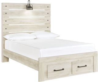 Signature Design by Ashley® Cambeck Whitewash Full 2-Drawer Storage Panel Bed