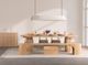 Chaise d'appoint ronde pour salle à manger de Transformer Table Transformer - Chêne scandinave/Crémeux-5