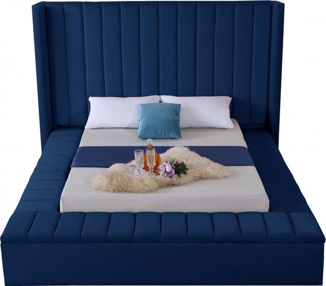 Meridian Furniture Kiki Navy Full Bed-1
