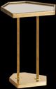 Century® Grand Tour Furniture Reyes Glass Top Side Table with Brass Frame-0