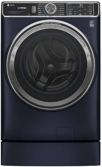 GE Profile™ 5.3 Cu. Ft. Sapphire Blue Front Load Washer with