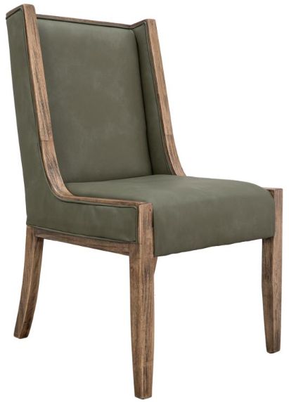 International Furniture Direct Balam Brown/Green Dining Side Chair-0
