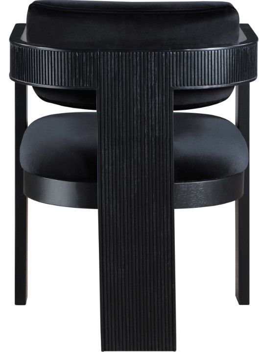 Meridian Furniture Sacha Black Velvet Dining Chair-3