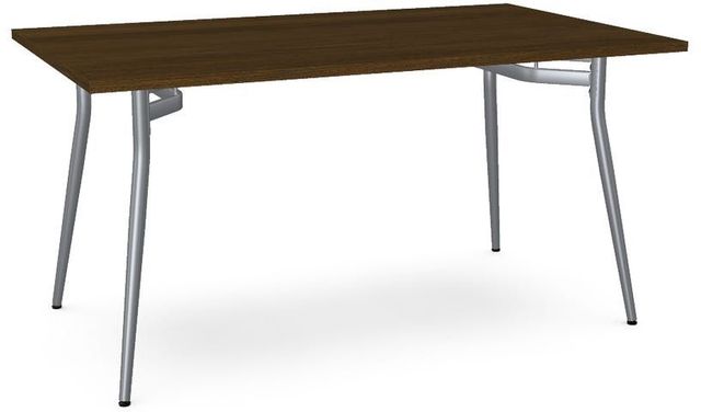 Amisco Customizable Alys 31" Rectangular Table with 60" Walnut Veneer Top-0