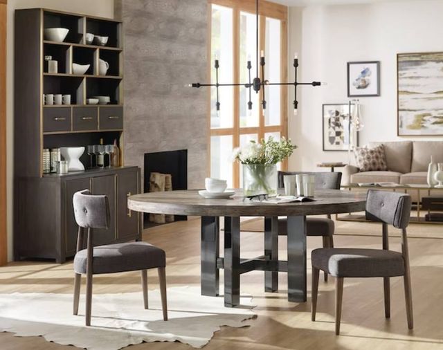Hooker® Furniture Curata Edward Graphite/Mountain Modern Upholstered Dining Side Chair-1