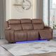New Classic® Home Furnishings Carrow Brown Power Reclining Sofa-1