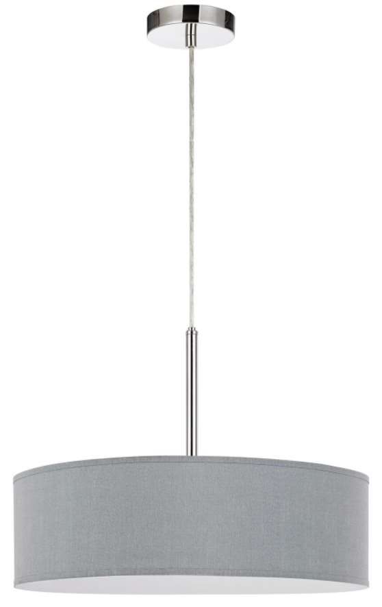 Cal® Lighting & Accessories Brushed Steel/Gray Dimmable Pendant-0