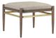 Currey & Company Visby Calcutta Light Pepper/Brushed Brass Ottoman-0