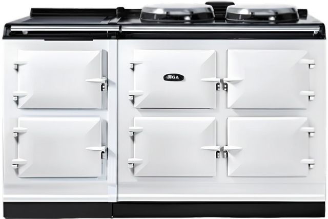 AGA™ eR7 150 Classic Cast Iron 60" White Pro Style Electric Range-0